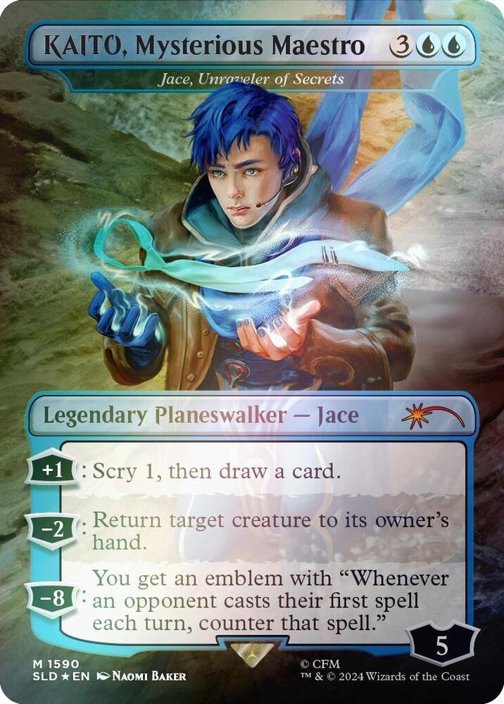 KAITO, Mysterious Maestro - Jace, Unraveler of Secrets (Rainbow Foil) (Japanese) [Secret Lair Drop Series]