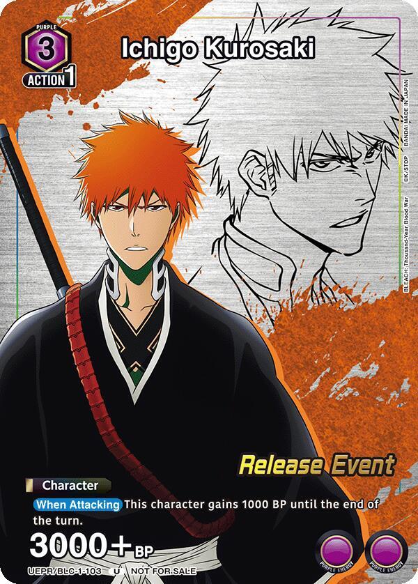 Ichigo Kurosaki (Release Event Participation) (UEPR/BLC-1-103) [UE01BT: BLEACH: Thousand-Year Blood War Release Event Cards]
