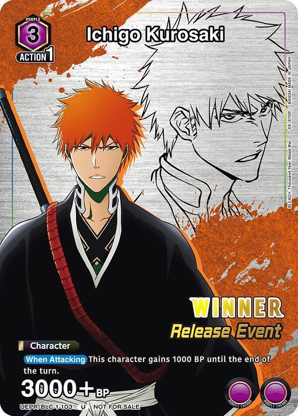 Ichigo Kurosaki (Release Event Winner) (UEPR/BLC-1-103) [UE01BT: BLEACH: Thousand-Year Blood War Release Event Cards]