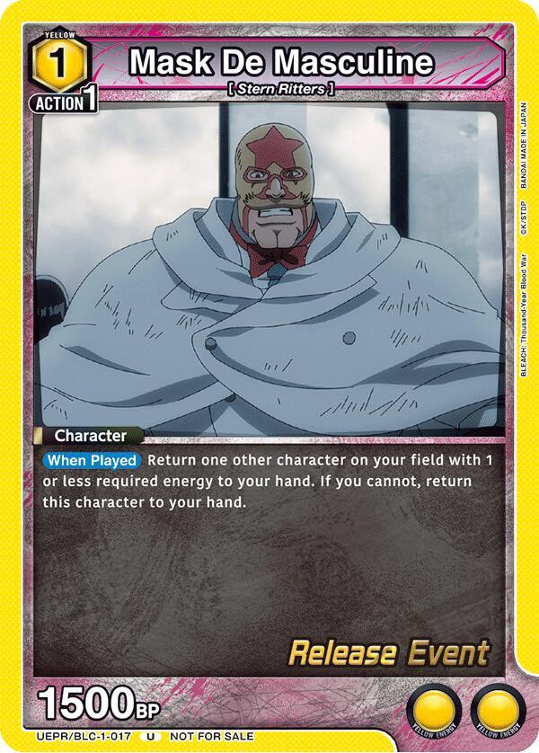 Mask De Masculine (UEPR/BLC-1-017) [UE01BT: BLEACH: Thousand-Year Blood War Release Event Cards]