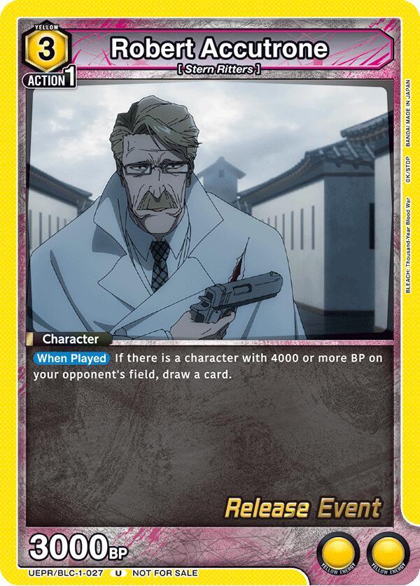 Robert Accutrone (UEPR/BLC-1-027) [UE01BT: BLEACH: Thousand-Year Blood War Release Event Cards]