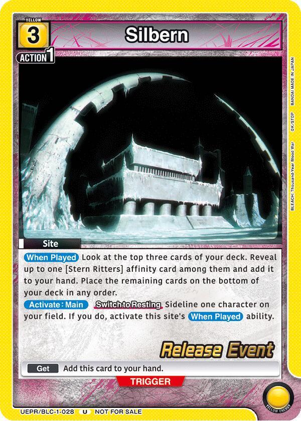 Silbern (UEPR/BLC-1-028) [UE01BT: BLEACH: Thousand-Year Blood War Release Event Cards]