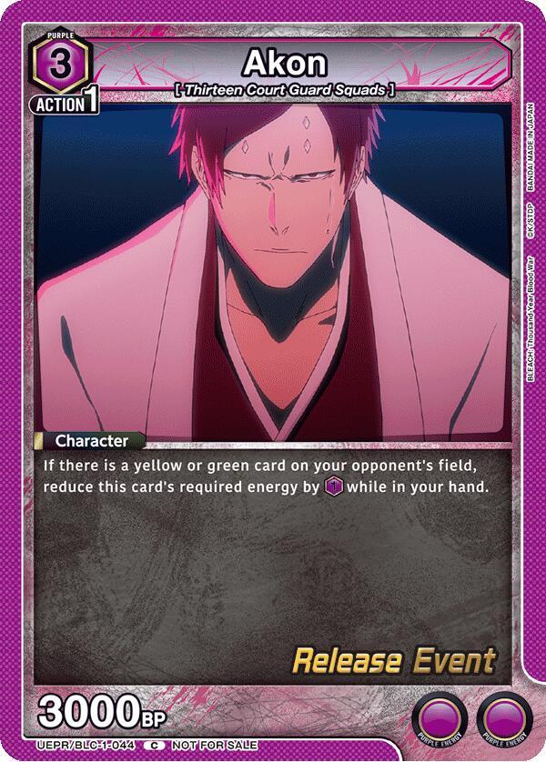 Akon (UEPR/BLC-1-044) [UE01BT: BLEACH: Thousand-Year Blood War Release Event Cards] (English)
