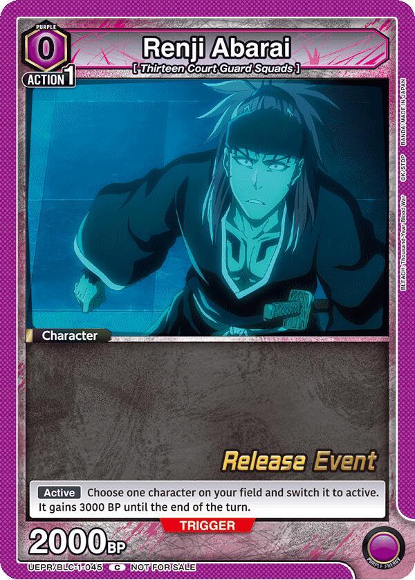 Renji Abarai (045) (UEPR/BLC-1-045) [UE01BT: BLEACH: Thousand-Year Blood War Release Event Cards]