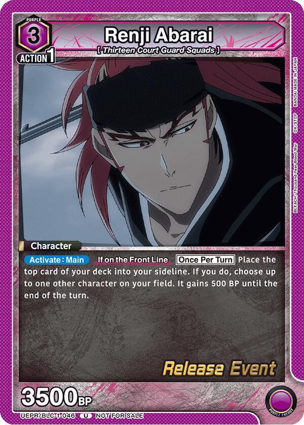 Renji Abarai (046) (UEPR/BLC-1-046) [UE01BT: BLEACH: Thousand-Year Blood War Release Event Cards]