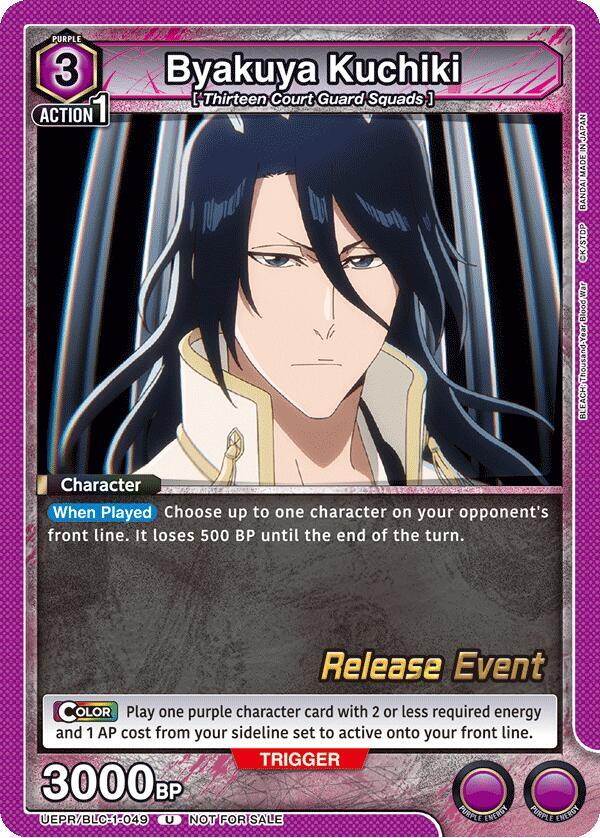 Byakuya Kuchiki (049) (UEPR/BLC-1-049) [UE01BT: BLEACH: Thousand-Year Blood War Release Event Cards]