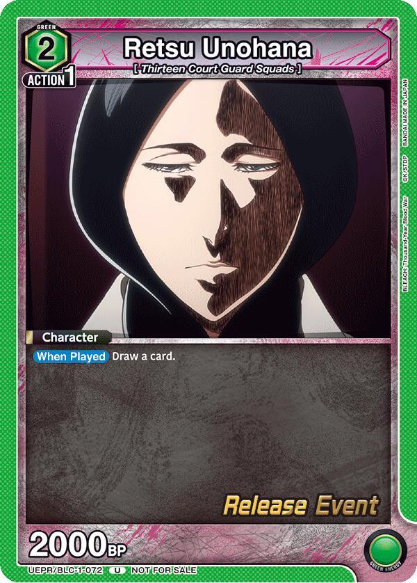 Retsu Unohana (072) (UEPR/BLC-1-072) [UE01BT: BLEACH: Thousand-Year Blood War Release Event Cards]