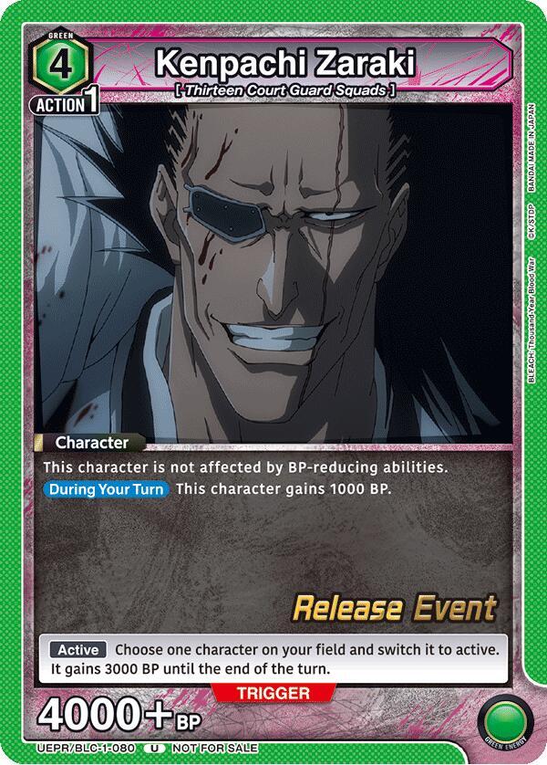 Kenpachi Zaraki (080) (UEPR/BLC-1-080) [UE01BT: BLEACH: Thousand-Year Blood War Release Event Cards]