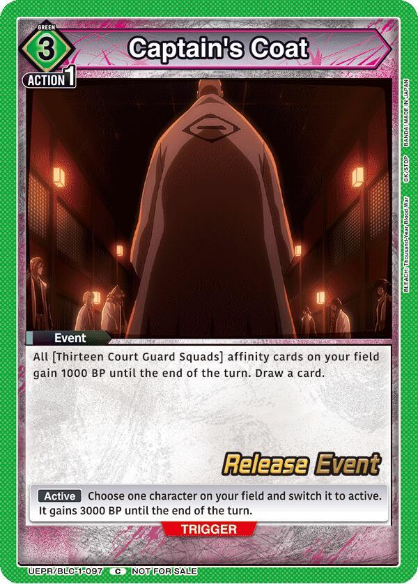 Captain's Coat (UEPR/BLC-1-097) [UE01BT: BLEACH: Thousand-Year Blood War Release Event Cards]