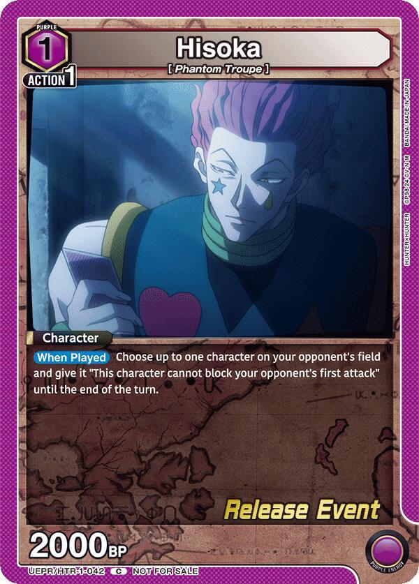 Hisoka (042) (UEPR/HTR-1-042) [UE02BT: HUNTER X HUNTER Release Event Cards]