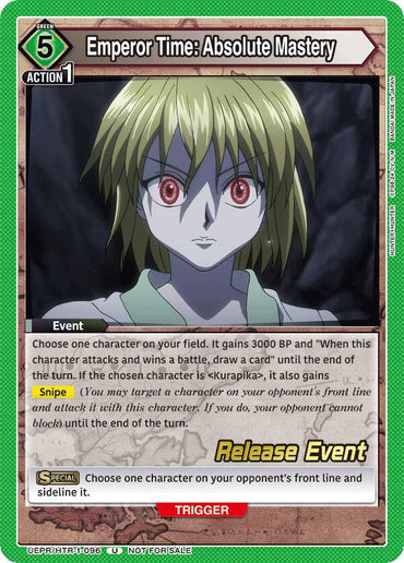 Emperor Time: Absolute Mastery (UEPR/HTR-1-096) [UE02BT: HUNTER X HUNTER Release Event Cards] (English)