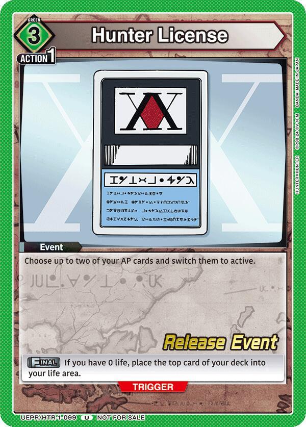 Hunter License (UEPR/HTR-1-099) [UE02BT: HUNTER X HUNTER Release Event Cards]