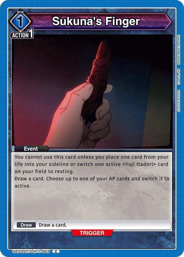 Sukuna's Finger (UE03ST/JJK-1-063) [UE03ST: Jujutsu Kaisen Starter Deck]
