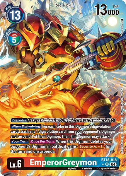 EmperorGreymon [BT18-018] (Alternate Art) [Release Special Booster 2.0]