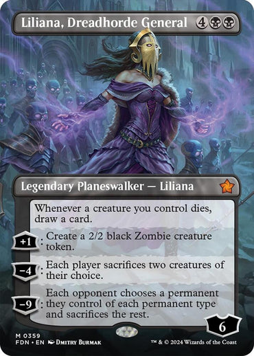 Liliana, Dreadhorde General (Borderless) [Foundations]