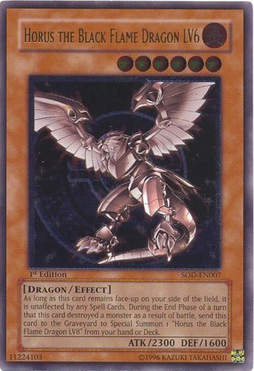 Horus the Black Flame Dragon LV6 [SOD-EN007] Ultimate Rare