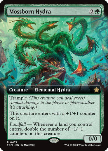 Mossborn Hydra (Extended Art) [Foundations]