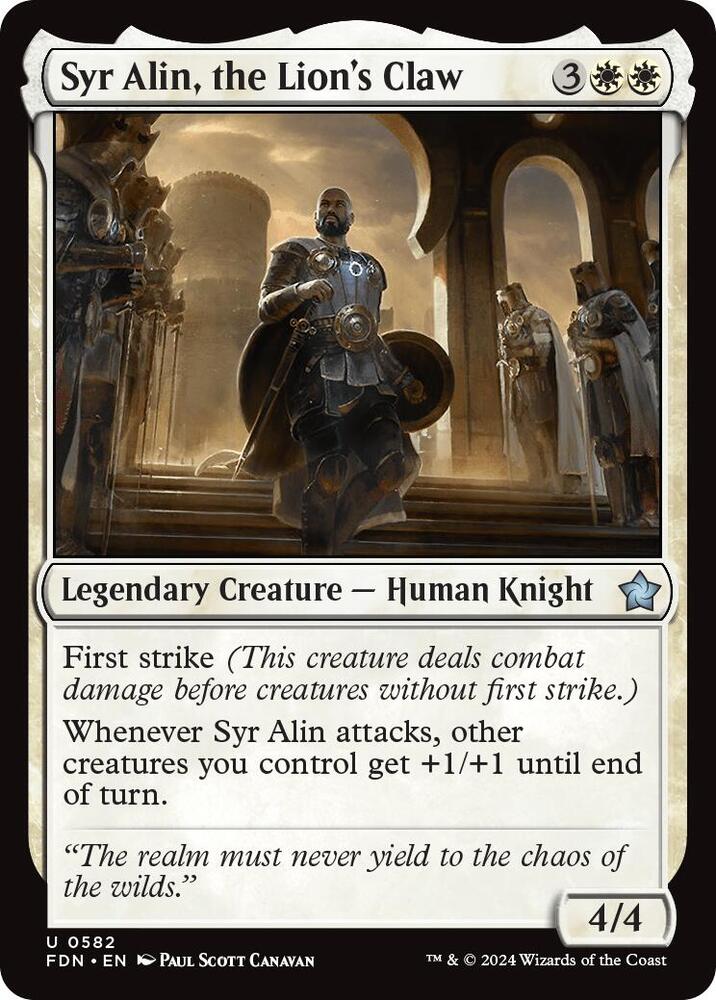 Syr Alin, the Lion's Claw [Foundations]