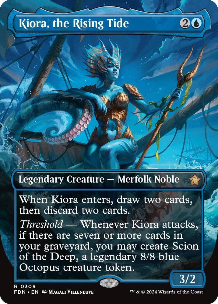 Kiora, the Rising Tide (Borderless) [Foundations]