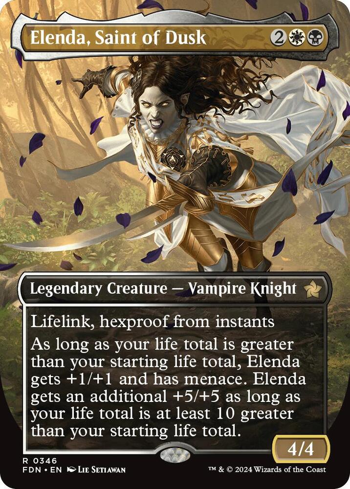 Elenda, Saint of Dusk (Borderless) [Foundations]