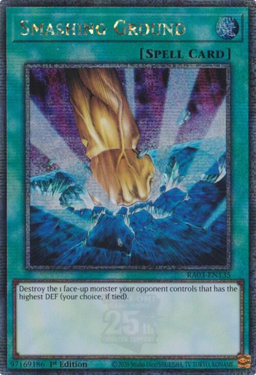 Smashing Ground (Quarter Century Secret Rare) [RA03-EN135] Quarter Century Secret Rare
