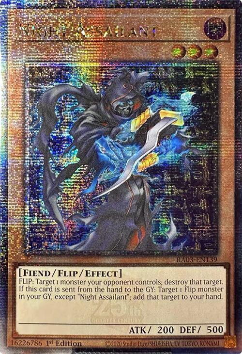 Night Assailant (Quarter Century Secret Rare) [RA03-EN139] Quarter Century Secret Rare