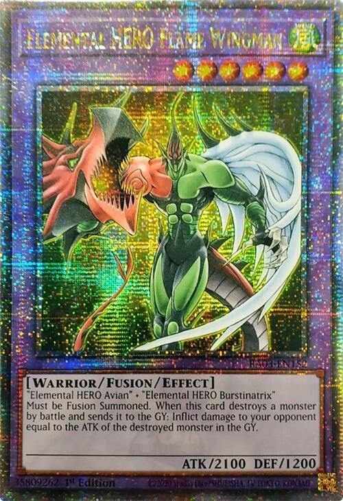 Elemental HERO Flame Wingman (Quarter Century Secret Rare) [RA03-EN152] Quarter Century Secret Rare