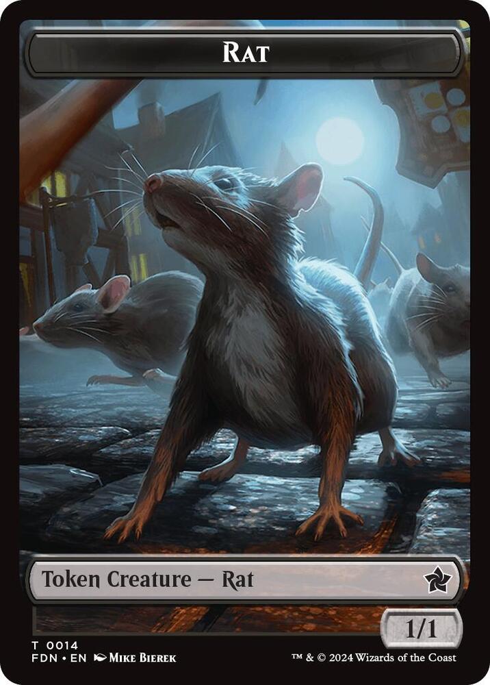 Rat (0014) // Zombie Double-Sided Token [Foundations Tokens]
