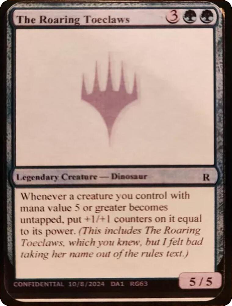 The Roaring Toeclaws [Unknown Event]