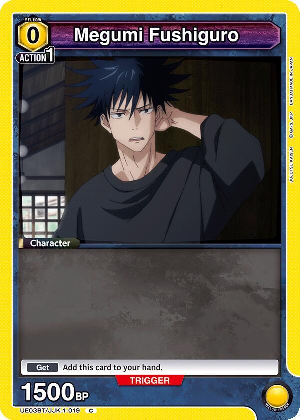 Megumi Fushiguro (019) (Box Topper Foil) (UE03BT/JJK-1-019) [UE03BT: Jujutsu Kaisen]