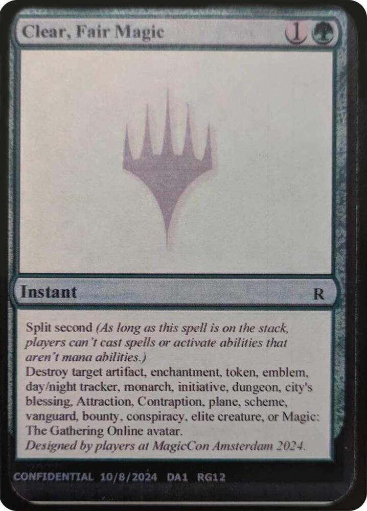 Clear, Fair Magic [Mystery Booster 2 Playtest Cards]