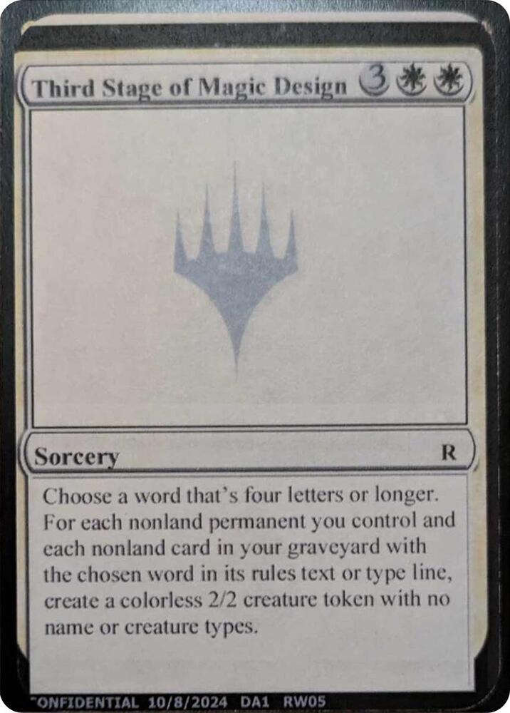 Third Stage of Magic Design [Mystery Booster 2 Playtest Cards]