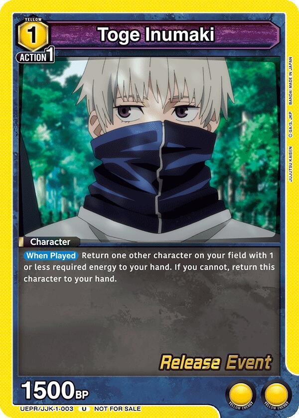 Toge Inumaki (003) (UEPR/JJK-1-003) [UE03BT: Jujutsu Kaisen Release Event Cards]