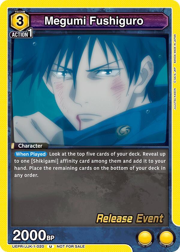 Megumi Fushiguro (020) (UEPR/JJK-1-020) [UE03BT: Jujutsu Kaisen Release Event Cards]