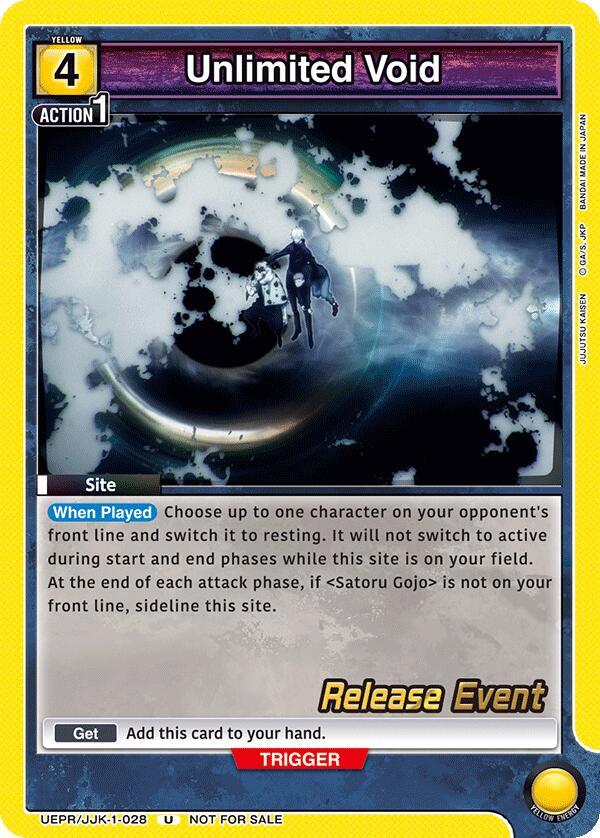 Unlimited Void (UEPR/JJK-1-028) [UE03BT: Jujutsu Kaisen Release Event Cards]