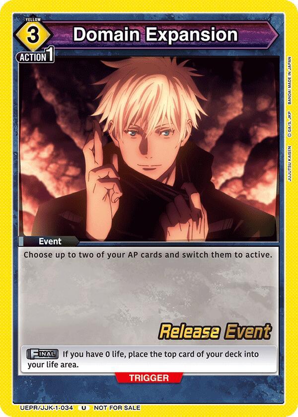 Domain Expansion (UEPR/JJK-1-034) [UE03BT: Jujutsu Kaisen Release Event Cards]