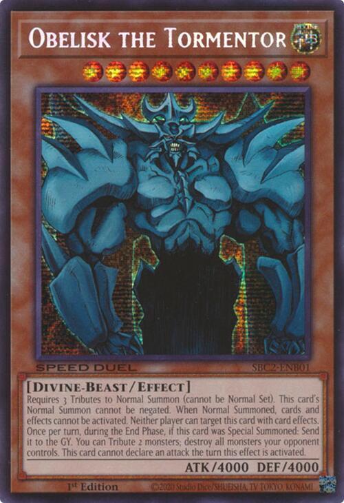 Obelisk the Tormentor [SBC2-ENB01] Prismatic Secret Rare
