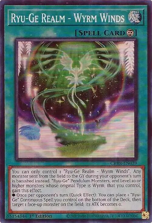 Ryu-Ge Realm - Wyrm Winds (SR) [CRBR-EN039] Super Rare