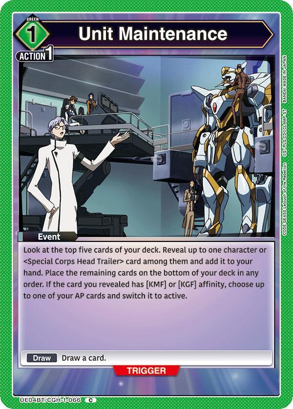 Unit Maintenance (UE04BT/CGH-1-066) [UE04BT: CODE GEASS: Lelouch of the Rebellion]