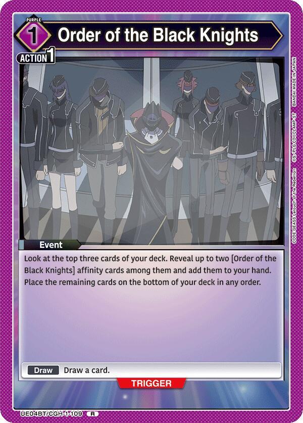 Order of the Black Knights (UE04BT/CGH-1-109) [UE04BT: CODE GEASS: Lelouch of the Rebellion]