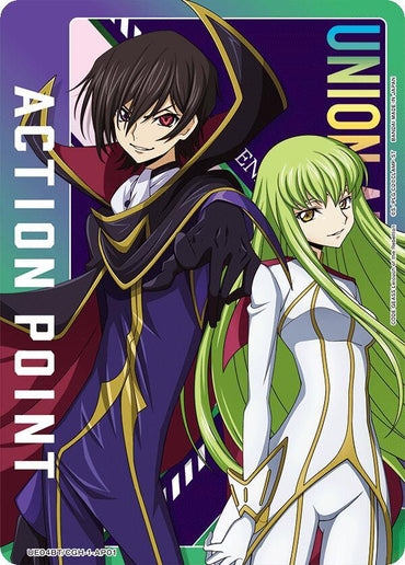 Action Point Card (AP01) (Lelouch Lamperouge/C.C.) (UE04BT/CGH-1-AP01) [UE04BT: Code Geass: Lelouch of the Rebellion] (English)