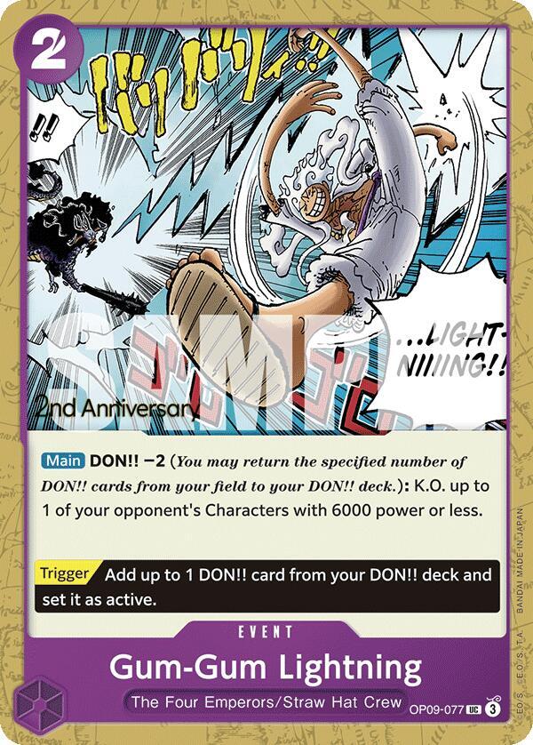 Gum-Gum Lightning [Emperors in the New World: 2nd Anniversary Tournament Cards]