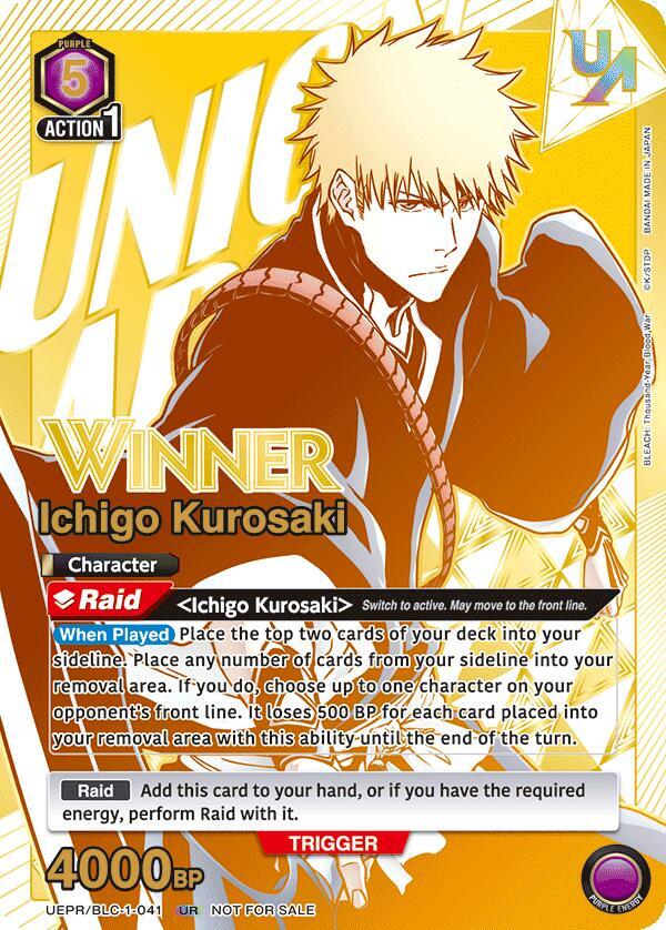 Ichigo Kurosaki (041) (Winner) (UEPR/BLC-1-041) [Union Arena Promotion Cards]