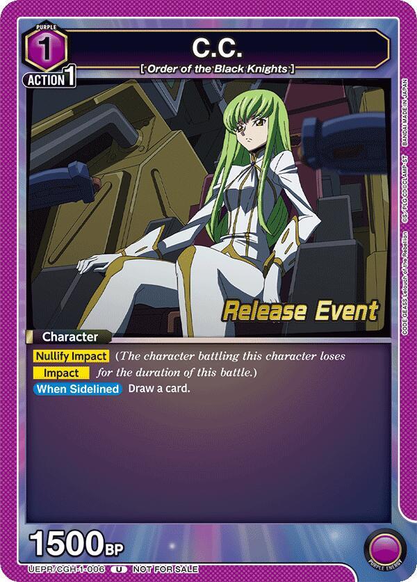 C.C. (006) (UEPR/CGH-1-006) [UE04BT: CODE GEASS: Lelouch of the Rebellion Release Event Cards]