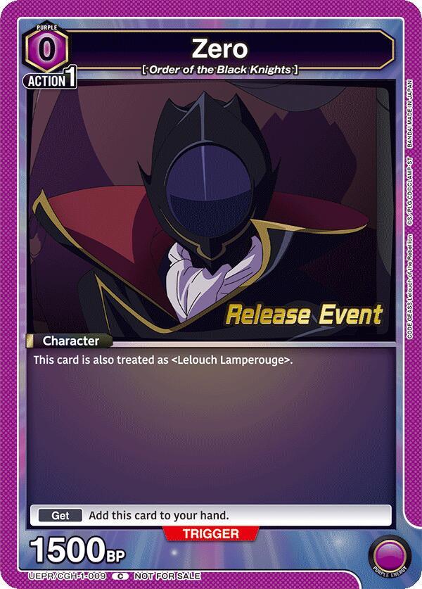 Zero (UEPR/CGH-1-009) [UE04BT: CODE GEASS: Lelouch of the Rebellion Release Event Cards]
