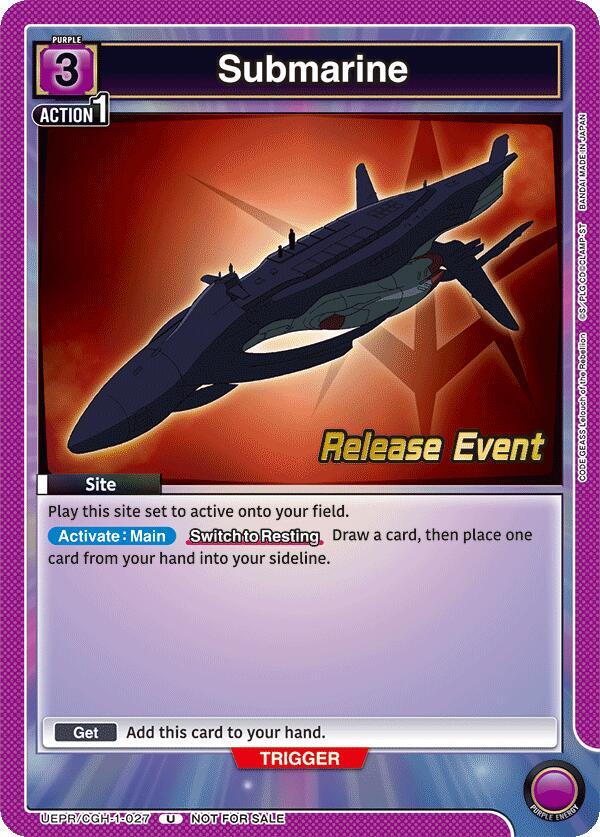 Submarine (UEPR/CGH-1-027) [UE04BT: CODE GEASS: Lelouch of the Rebellion Release Event Cards]