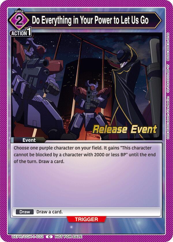 Do Everything in Your Power to Let Us Go (UEPR/CGH-1-032) [UE04BT: CODE GEASS: Lelouch of the Rebellion Release Event Cards]