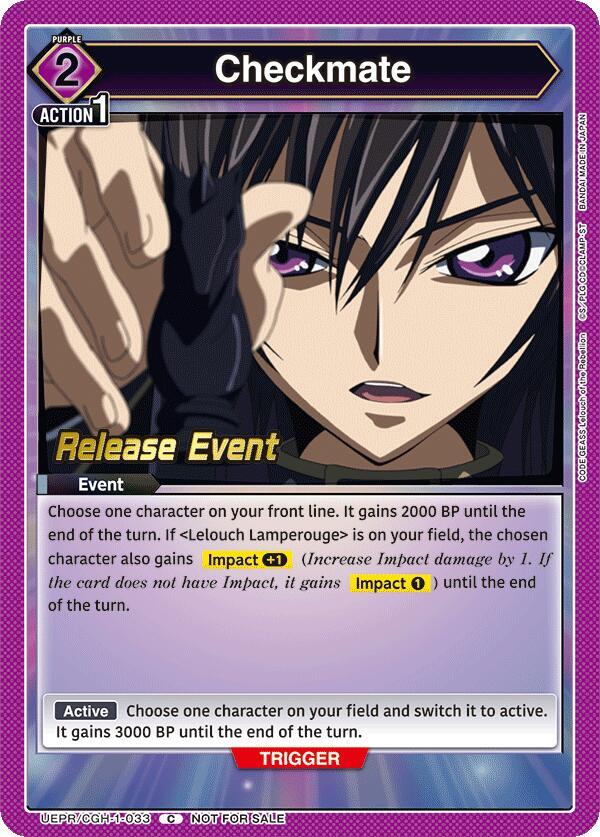 Checkmate (UEPR/CGH-1-033) [UE04BT: CODE GEASS: Lelouch of the Rebellion Release Event Cards]