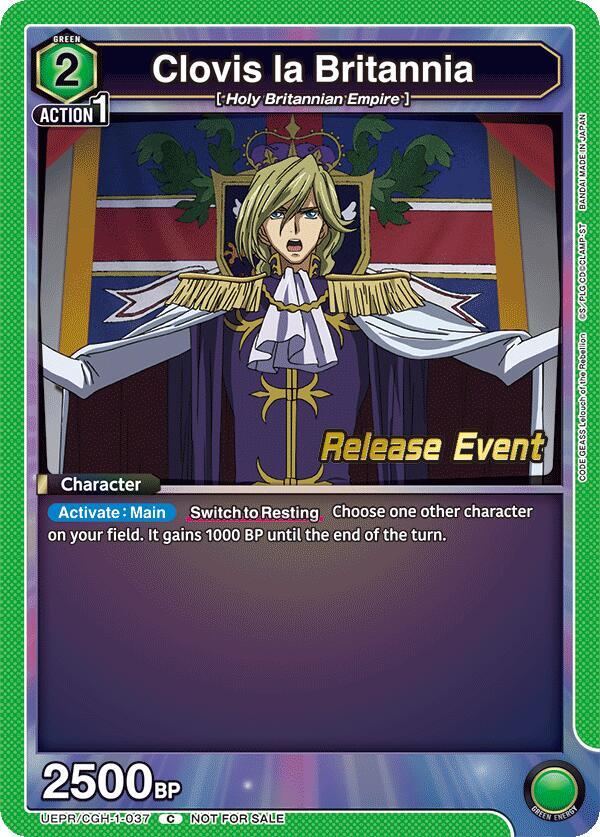 Clovis la Britannia (UEPR/CGH-1-037) [UE04BT: CODE GEASS: Lelouch of the Rebellion Release Event Cards]