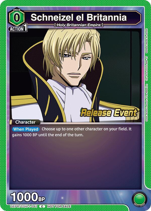 Schneizel el Britannia (UEPR/CGH-1-041) [UE04BT: CODE GEASS: Lelouch of the Rebellion Release Event Cards]